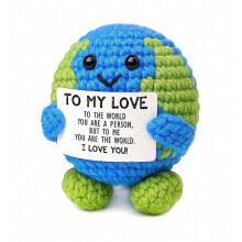 Muñeco de crochet de energía positiva, mini pato tejido a mano con frutas y verduras, regalo emocional y adorno decorativo para el hogar y la habita