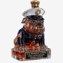 Liquid-Decanter Bulldog-Shaped Barware for Home Bar Decor, Clear Glass Whiskey Decanter with Airtight Stopper