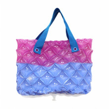 Bolsa de playa inflable de PVC impreso, bandolera portátil para exterior, bolsa de almacenamiento cruzada