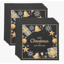 Bedruckte Weihnachts-Servietten für Partys, 1 Beutel Einweg-Papierservietten für das Weihnachtsessen
