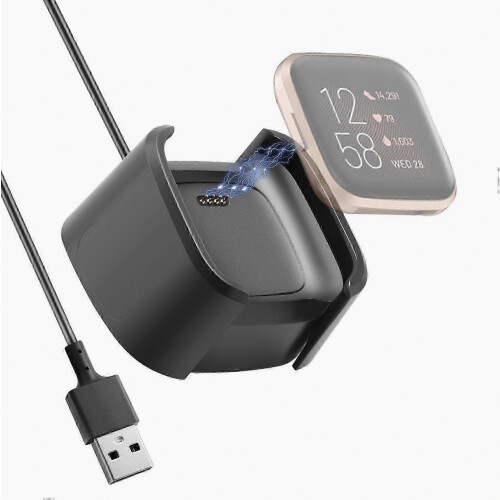 Câble de charge de remplacement compatible avec Versa 2, accessoire USB pour montre connectée, noir, pour usage quotidien 1