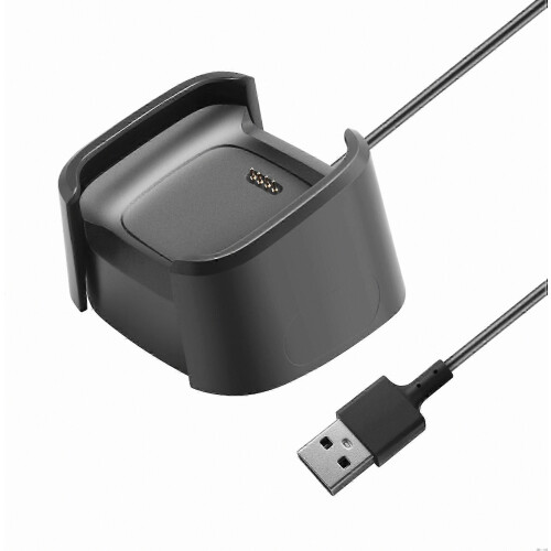 Câble de charge de remplacement compatible avec Versa 2, accessoire USB pour montre connectée, noir, pour usage quotidien 2