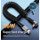 66W 90 Degree Spring USB C to USB C Cable, Fast Charging Type C Cord for Mobile Phones, Durable Coiled Data Cable 4