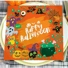 20er-Pack lustige Papierservietten für Halloween-Party, weiches, sicheres Mund- und Tischpapier, saugfähig und hautfreundlich