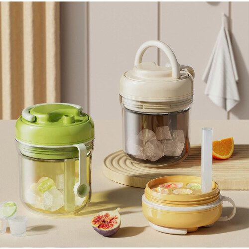 3-in-1 Ice Cup with Easy One-Click Release and Leak-Proof Design for Ice Making and Drinking 1