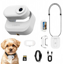 Mini M10 Action Camera, Compact Thumb Camera for Vlogging, Outdoor Pets, Travel, Skiing and Riding, White