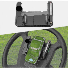 Telefoonhouder voor golfkarstuur, opklapbare houder voor mobiel, compatibel met Club Car, EZGO en Yamaha golfkar, stevig en verstelbaar
