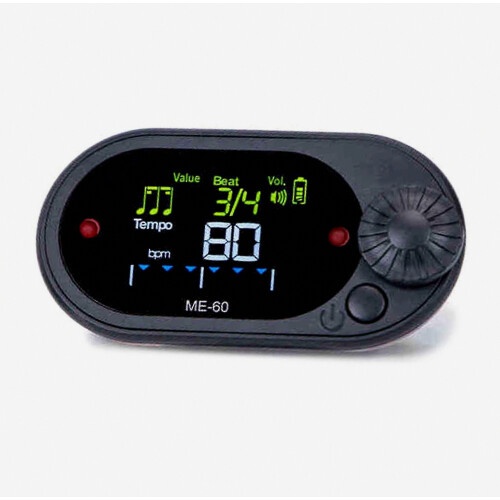 Quiet Trainer Adjustable Beat Metronome with Back Clip and Timer for Sports Training, White, Fast Setting