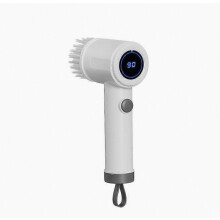 6-in-1 elektrische roterende reinigingsborstel, draadloos, oplaadbaar via usb, digitaal display, 6 verwisselbare borstelkoppen voor het reinigen van