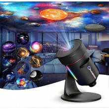 Verbeterde sterrenprojector 2026, planetarium voor slaapkamerplafond, sterrenhemel nachtlamp met 360 graden draaiende nevel, verstelbare knop en tim