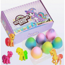 Uova arcobaleno con unicorno da schiudere per bambini, confezione da 6, giocattoli magici da far crescere per bambine 3-8 anni, regalo di compleanno