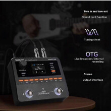 Digitaal multi-effectenapparaat voor elektrische gitaar en bas, met bluetooth, drumcomputer en interne opnamefunctie