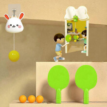 Indoor Hanging Table Tennis Trainer Set, Children's Pingpong Trainer Hanging Piang Pong Paddle Set Parents Child Interaction Game Toy
