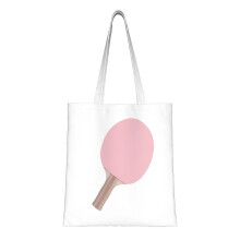 Pink Ping Pong Paddle Tote Bag Suitable for School, Travel & Parties - Hot Transfer Print Table Tennis, Canvas Bag for &-Azxcd
