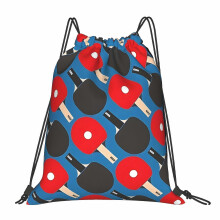 Ping Pong Paddle & Ball Drawstring Bag - Soft Shell Sports Bag Suitable for Gym,, Travel with Paddle & Ball Pocket Desig-Uwers
