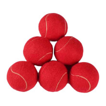 (Red) 6x Tennis Balls Training Balls Dogs Tennis Balls Professional Elastic Balls Wear Resistant for Sports Beginners Entertainment