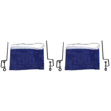 2X Table Tennis Net Portable Anywhere Retractable Ping Pong Post Net Rack for Any Table Net + Bracket Combination
