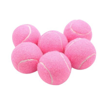 (Pink) 6x Tennis Balls Training Balls Dogs Tennis Balls Professional Elastic Balls Wear Resistant for Sports Beginners Entertainment