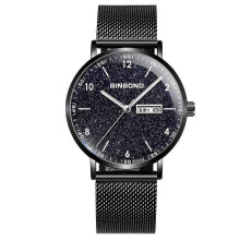BINBOND B3820 Watches, Color: Black Net-Black-Starry Black Net-Black-Starry