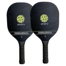 (Set 1) Wooden Pickleballs Rackets Set Lightweight Poplar Ergonomic Portable Bundle Wood