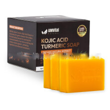 (3pcs) Turmeric Acid Soap Bar 3 Pack, Natural Extract Cleansing Bar, Deep Moisturizing for Face Body & Hands, All Skin Types