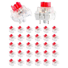 Red Switches, 3-Pin Linear Dustproof Hot-Swappable - for MX Equivalent Switches for Mechanical Keyboard-Pack 90