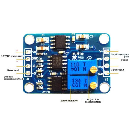 AD620 Microvolt MV Voltage Amplifier Signal Instrumentation Module Board 3-11VDC