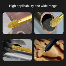 7Pcs Brazing Grinding Diamond Rotary File Metal Burr Ceramic Tile Stone Polishing Engraving Drill Bits