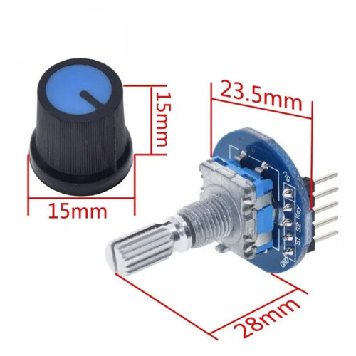 Digital Rotary Encoder Potentiometer Module 360-Degree Encoder Module Pulse Output for Car Home Appliances 1