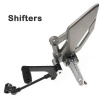 (CHINA, 1pc L Shifters1) Motorcycle Front Foot Pegs Motorcycle Left Footrest Gear Shift Lever Pedal For Kawasaki Ninja 300/250/r Z250 Z300 Ex250 Ex300