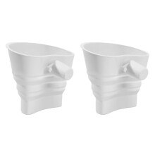 (2pcs, White) Flour Funnel for Stand Mixer – 30 Degree Spout – for Baking