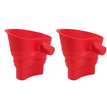 (2pcs, Red) Flour Funnel for Stand Mixer – 30 Degree Spout – for Baking