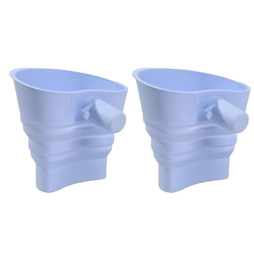 (2pcs, Blue) Flour Funnel for Stand Mixer – 30 Degree Spout – for Baking