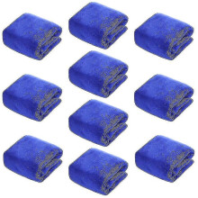 (dark blue) Microfiber Hair Towels 10 Pack Fast Drying Salon Spa Gym Use