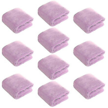 (light purple) Microfiber Hair Towels 10 Pack Fast Drying Salon Spa Gym Use