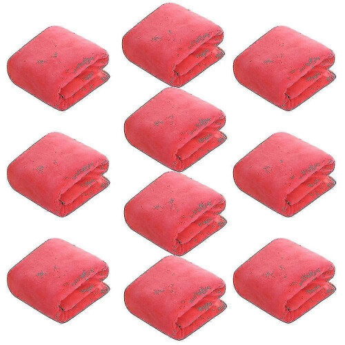 (rose red) Microfiber Hair Towels 10 Pack Fast Drying Salon Spa Gym Use