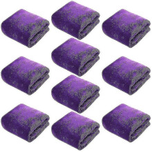 (deep purple) Microfiber Hair Towels 10 Pack Fast Drying Salon Spa Gym Use