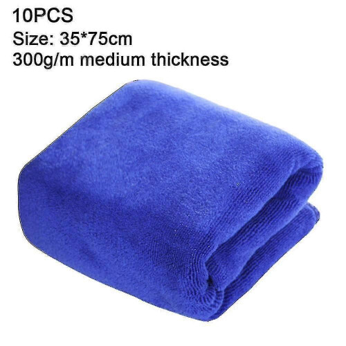 (dark blue) Microfiber Hair Towels 10 Pack Fast Drying Salon Spa Gym Use 1