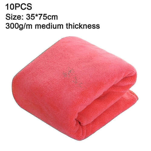 (rose red) Microfiber Hair Towels 10 Pack Fast Drying Salon Spa Gym Use 1