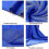 (dark blue) Microfiber Hair Towels 10 Pack Fast Drying Salon Spa Gym Use 4