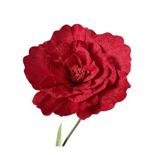 (40cm, Red) Large Artificial Peony – Giant Faux Silk – for Wedding Arrangement