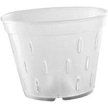 5-Inch Clear Orchid Plant Pots with Saucer for Indoor Outdoor Use