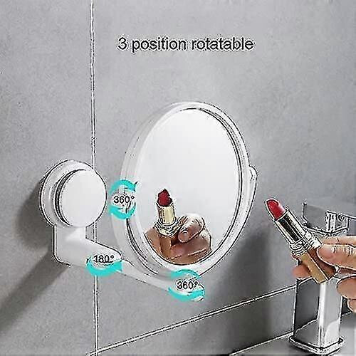 360 Adjustable Double-Sided Suction Cup Mirror for Bathroom & Desktop Use 2