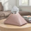 (Pink) Faux Leather Tissue Holder – Pyramid Design – for Tabletop Car Office 4