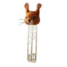 (Squirrel) Whimsical Forest Bookmark – Felt Metal – for Book Lovers Gift