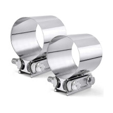 3 Inch Exhaust Clamp for Universal Vehicles, 76mm Stainless Steel Muffler Band Clamp Coupler