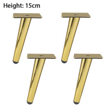 (15cm 4PCS, Titanium) Furniture Legs 4pcs Iron Rust-Proof Tapered Feet for Coffee Table, Bed, Sofa