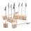 Wooden Place Card Holders with Round Base - 10pcs Note Picture Clips 1