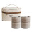 (Four Layer, Coffee) Insulated Lunch Box Set – Stackable Tiers – for Work Travel 1