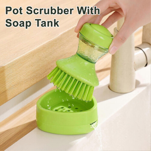 Cleaning Brush – Refillable Liquid Dispenser – for Kitchen Oil Removal 1